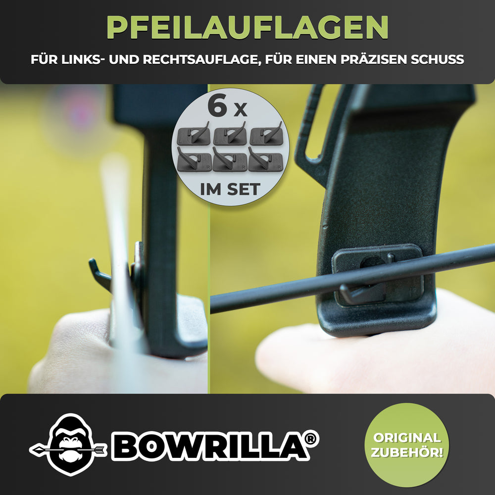6 Stk. Pfeilauflage aus Kunststoff, universell und selbstklebend