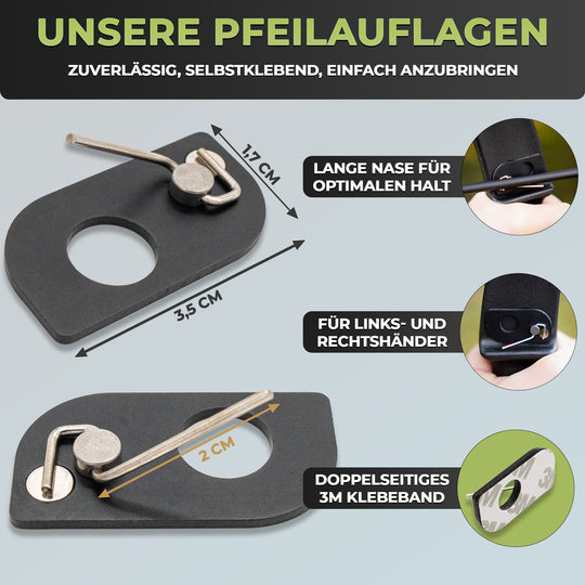 6 Stk. magnetische Pfeilauflage aus Edelstahl, universell und selbstklebend