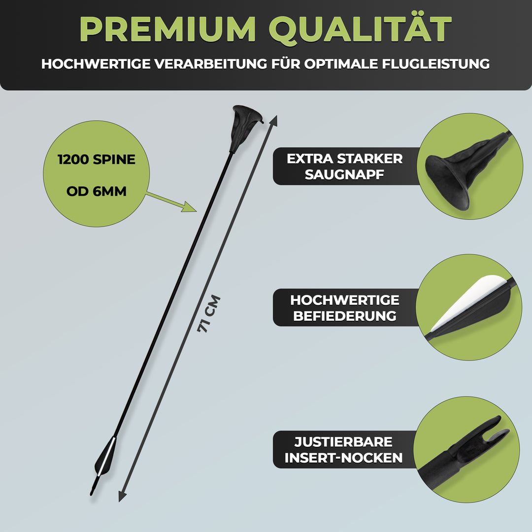 6er Set Pfeile mit Saugnapf