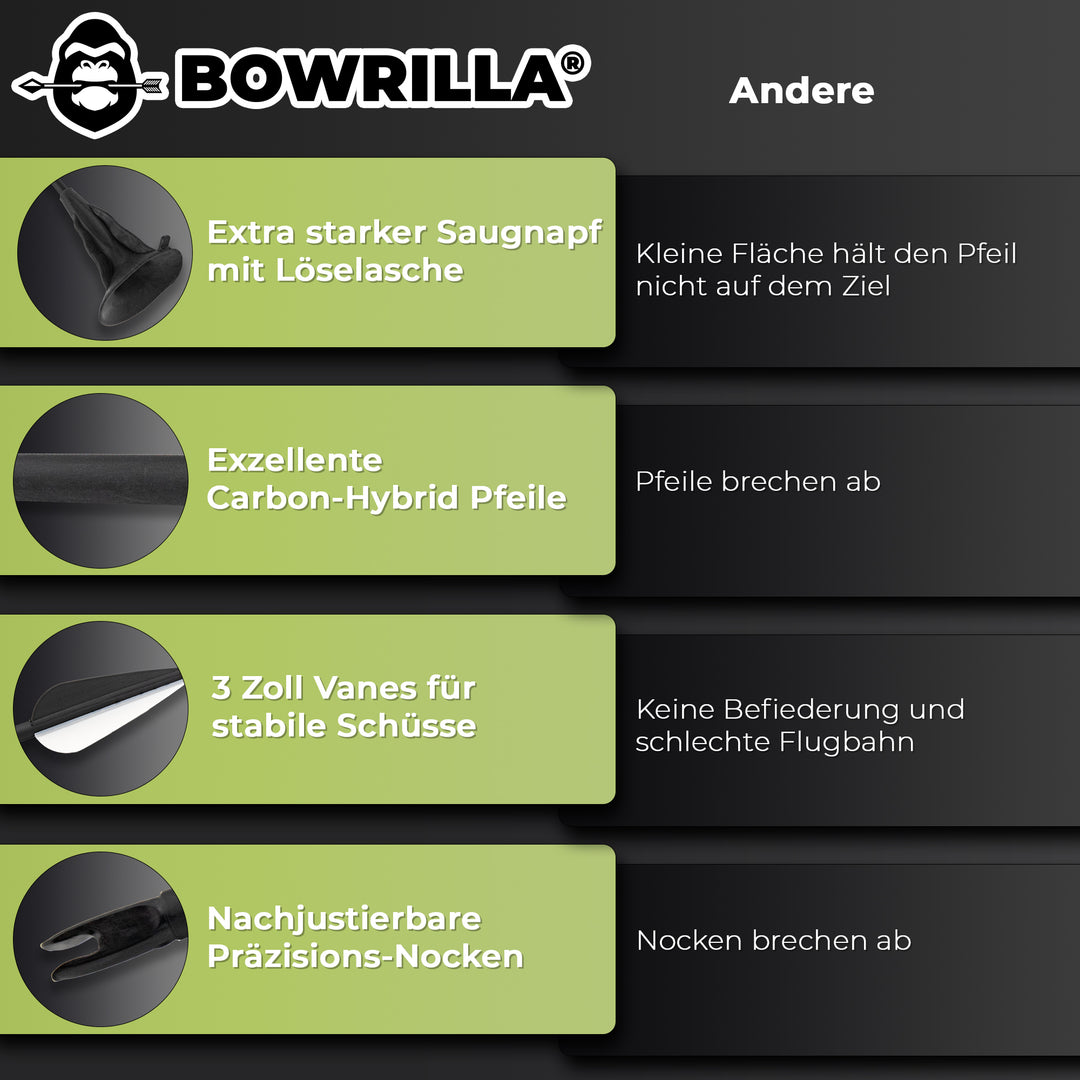 6er Set Pfeile mit Saugnapf