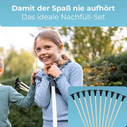 10 Stk. Holzpfeile mit Saugnapf, 52cm