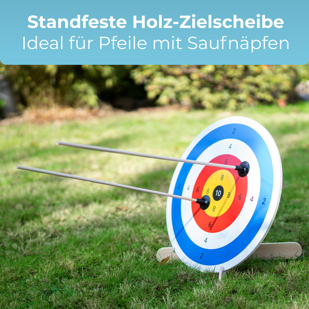 Zielscheibe 40 cm – Holz & Acryl, für Saugnapfpfeile