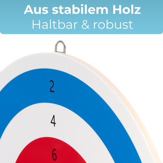 Zielscheibe 40 cm – Holz & Acryl, für Saugnapfpfeile