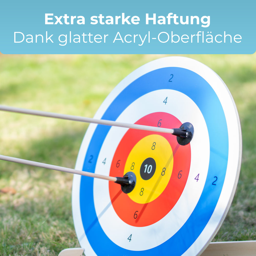 Zielscheibe 40 cm – Holz & Acryl, für Saugnapfpfeile